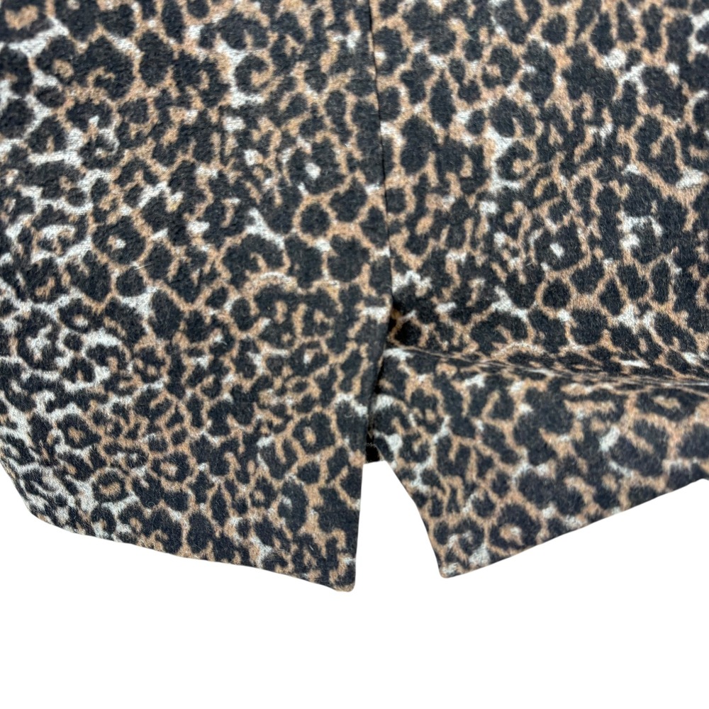 COACH Leopard Print Double Breasted Wool Blend Coat Women's XL - Picture 7 of 12